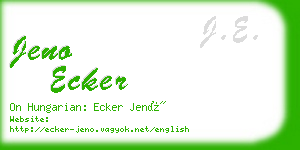 jeno ecker business card